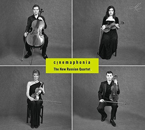 CD cover featuring four musicians with string instruments in grayscale.