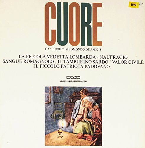 Vinyl record cover: "Cuore" by Edmondo De Amicis, featuring a painted scene.