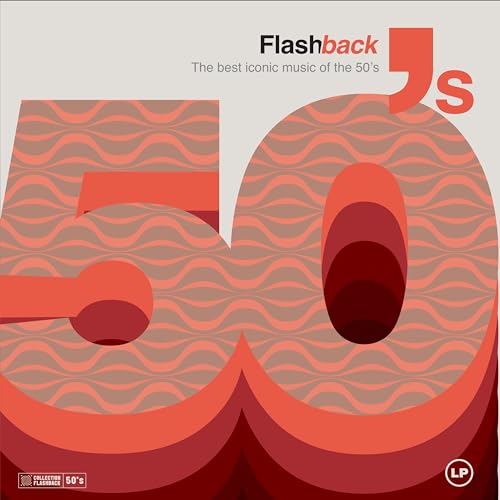 Flashback 50's" vinyl record cover with large red and tan numbers.