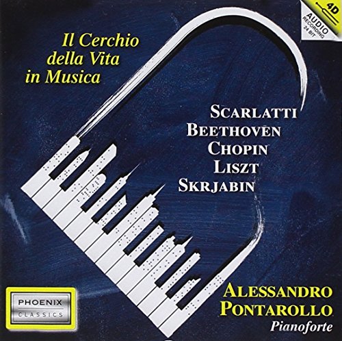 CD cover: piano keys forming a circle with composer names listed.