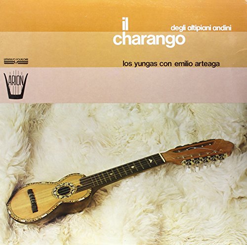 Vinyl record cover featuring a charango resting on white fur.