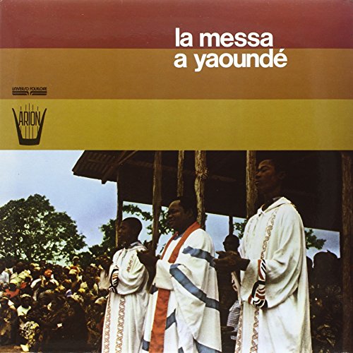 Vinyl record cover: three men in white robes, outdoor religious scene.