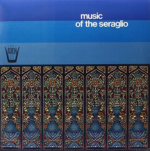 Vinyl record cover: blue gradient, ornate window design, and text.