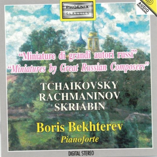 CD cover for “Musica Russa X Pf” featuring landscape and composer names.