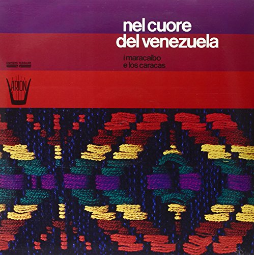 Vinyl record cover: abstract colorful textile pattern on a red background.