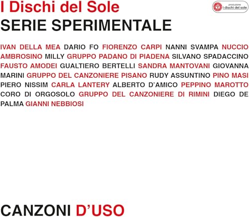CD cover for “Compilation - Serie Sperimentale: Canzoni D’uso” with artist names.