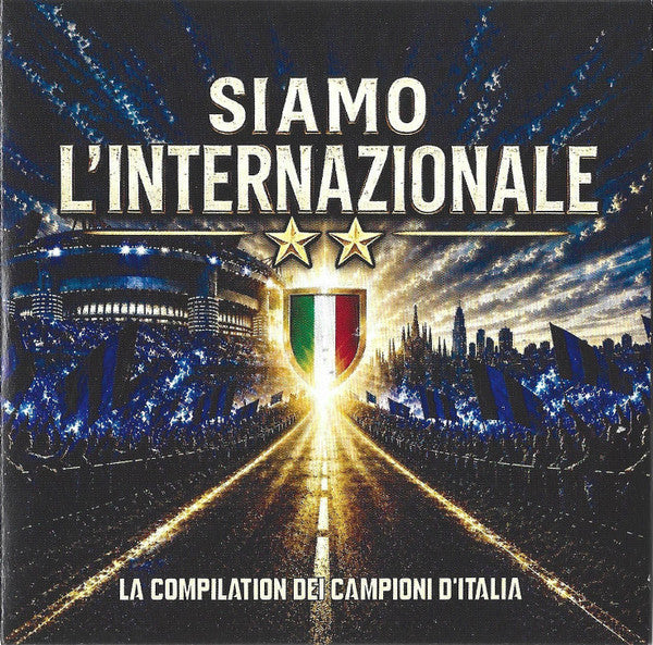 CD cover for “Siamo L'internazionale” with stadium, stars, and Italian flag.