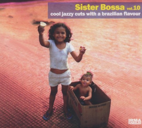 CD cover: two young children playing with boxes on a red surface.