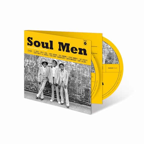 CD case for “Soul Men” compilation, featuring four suited men on cover.