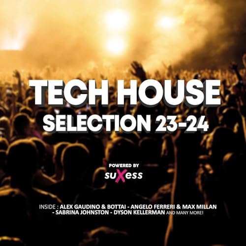 CD cover for “Tech House Selection 23-24” with a crowd scene.