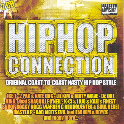 CD cover for "Hip Hop Connection" compilation with artist names listed.