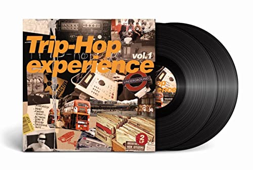 “Trip-Hop Experience Vol. 1” vinyl record with collage-style cover art.