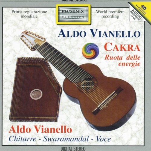 CD cover featuring Aldo Vianello, a guitar, and a Swaramandal instrument.