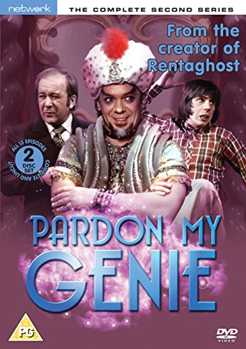 “Pardon My Genie” DVD cover featuring three costumed characters.