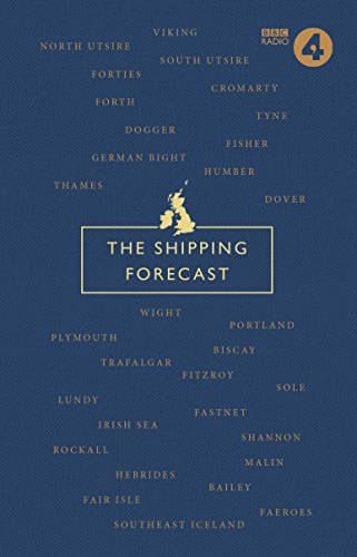Dark blue book cover with a map of the UK and text: “The Shipping Forecast”.