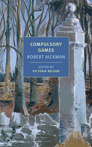 Book cover for “Compulsory Games” by Robert Aickman, with a stone pillar.