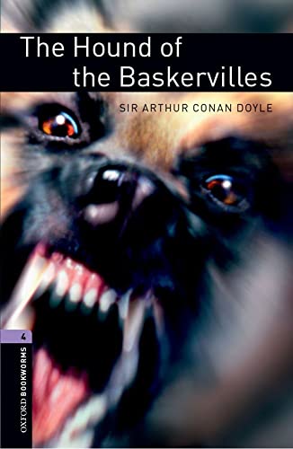 Book cover for "The Hound of the Baskervilles" featuring a dog's face.