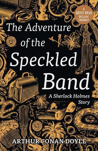 Book cover for “The Adventure of the Speckled Band” with vintage illustrations.