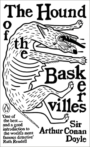 Book cover featuring a black and white line drawing of a snarling hound.