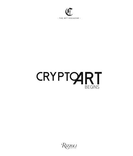 Book cover with "Crypto Art - Begins" title and publisher logos.