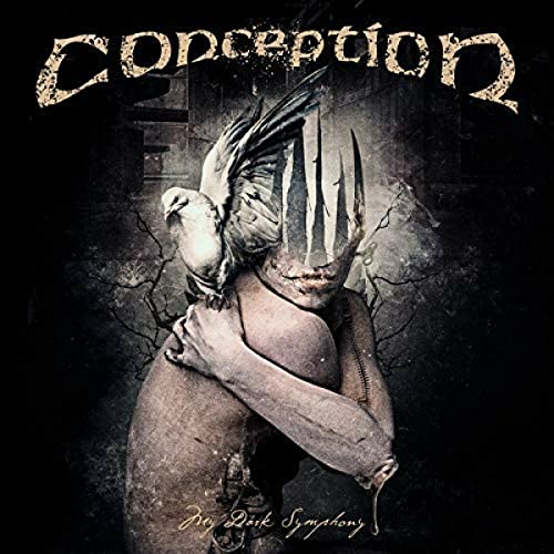 Dark album cover featuring a person with a bird obscuring their face.