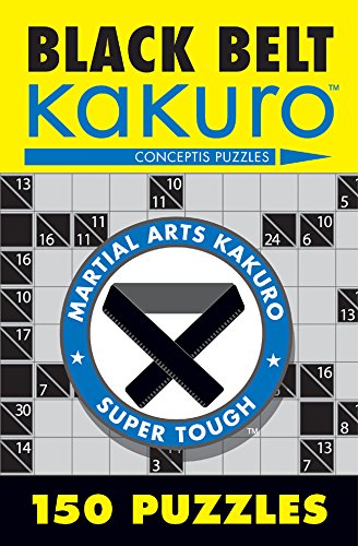 Kakuro puzzle book cover with a black belt and crossed swords design.