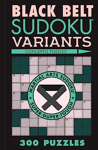 Black cover with white text, a Sudoku grid, and a black belt graphic.