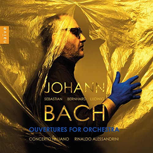 CD cover featuring a portrait of Johann Sebastian Bach in gold tones.