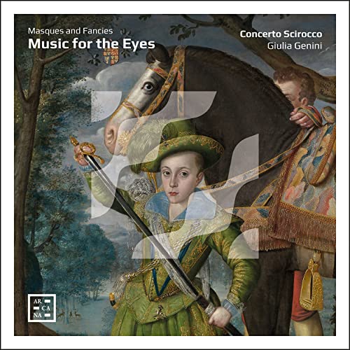 CD cover: Renaissance-era figures with a horse, titled "Music for the Eyes".