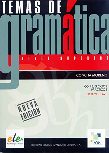 Book cover: "Temas de Gramatica - Nivel Superior" in Spanish.