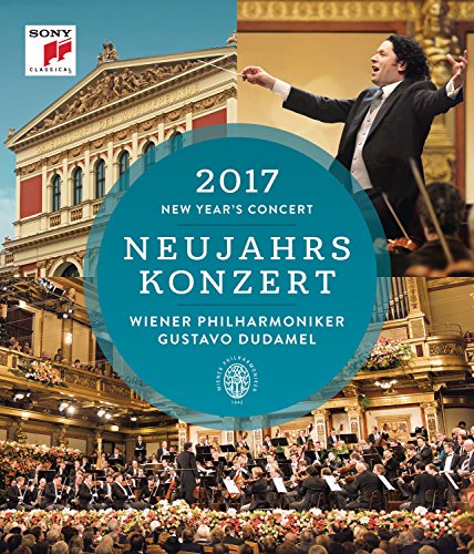 Blu-ray cover for Vienna Philharmonic New Year's Concert 2017 with conductor.