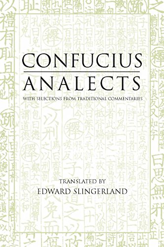 Book cover for "Analects" by Confucius, with green Chinese characters.