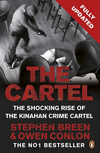 Book cover of "The Cartel" with black-and-white image and red title.