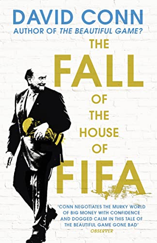 Book cover: "The Fall of the House of Fifa" with a sketched portrait.