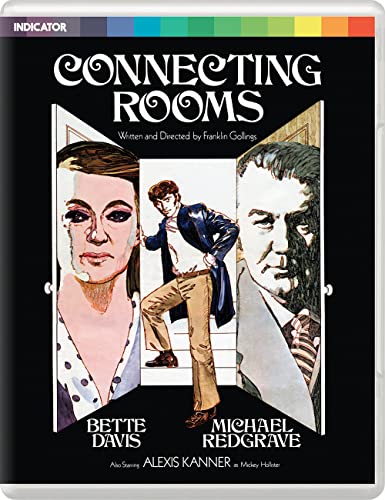 Blu-ray cover for "Connecting Rooms" featuring three actors in doorways.