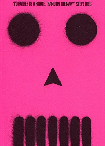 The image depicts a book cover with a bright pink background and a simple, black face illustration.