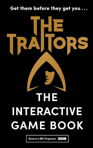 Black cover with gold text reading "The Traitors: The Interactive Game Book".