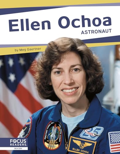 Book cover featuring a portrait of Ellen Ochoa, astronaut.