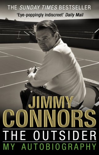 Book cover featuring Jimmy Connors, titled “The Outsider: My Autobiography.”