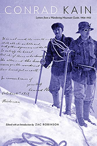Book cover: two men with walking sticks in a snowy mountain landscape.