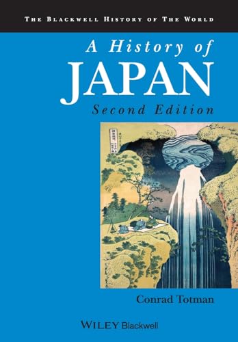 Book cover: “A History of Japan 2E” with a waterfall landscape.