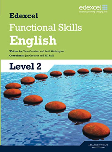 Edexcel Functional English Level 2 textbook cover with stepping stones image.