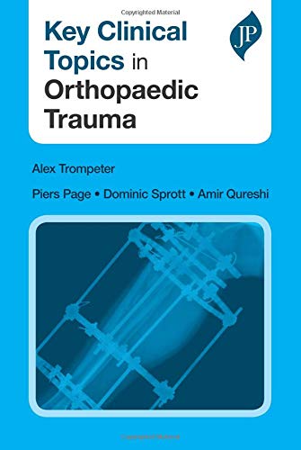 Book cover: “Key Clinical Topics in Orthopaedic Trauma” with X-ray image.