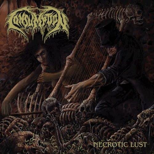 Dark album cover featuring skeletal figures and a distressed, gothic aesthetic.
