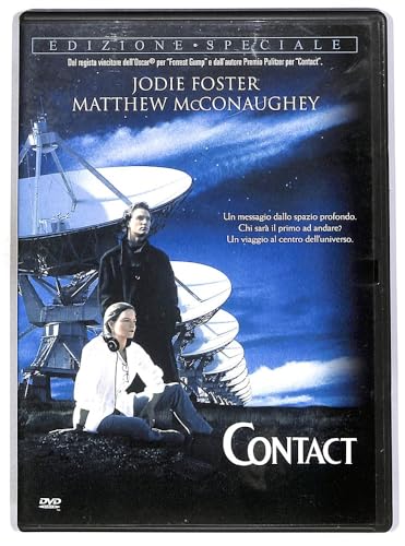 DVD cover for "Contact" featuring Jodie Foster and Matthew McConaughey.
