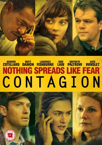 “Contagion” DVD cover featuring portraits of the film’s cast.