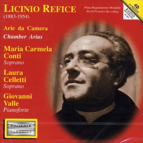 CD cover featuring a black and white portrait of Licinio Refice.