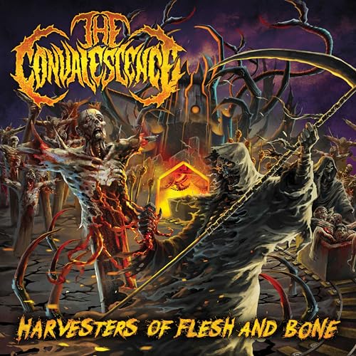 Dark album cover depicting death, decay, and a grim reaper figure.