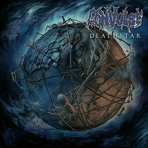 CD cover for Convulse’s “Deathstar” featuring a barbed-wire-covered planet.
