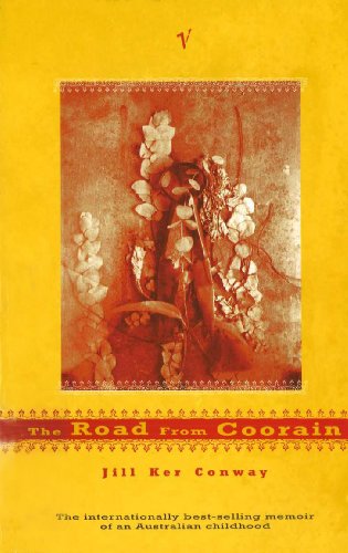 Book cover: "The Road From Coorain" with floral image in orange tones.